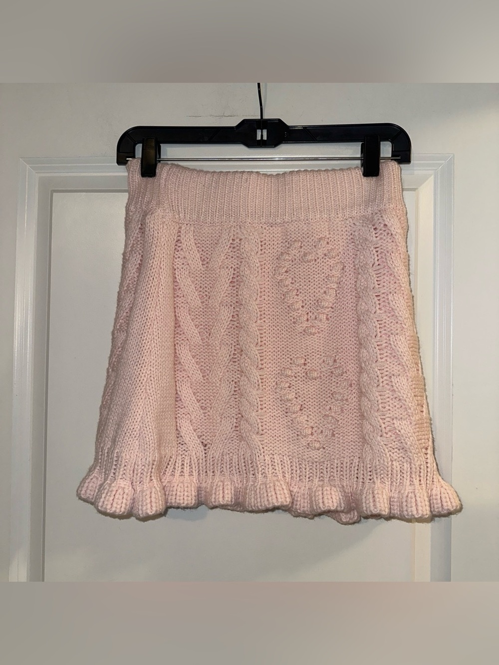 Altar'd State Light Pink Cable Knit Skirt with Heart Details NWT Size S - Picture 5 of 6